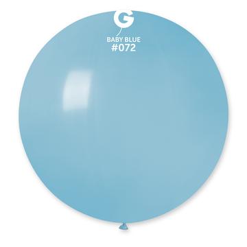 Solid Balloon, Baby Blue #072, 5 in, 100 pc per bag.