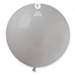 Solid Balloon, Grey #070, 5 in, 100 pcs per bag.