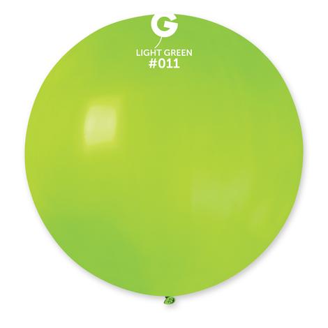 Solid Balloon, Light Green #011, 12 in, 50 pcs per bag.