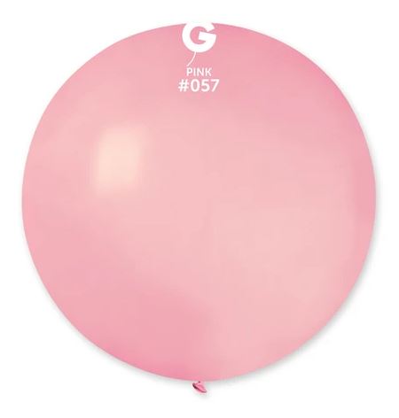 Solid Balloon, Pink #057, 19 in, 25 pcs per bag.