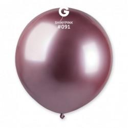 Solid Balloon, Shiny Pink #091, 5 in, 50 pcs per bag.