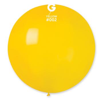 Solid Balloon, Yellow #002, 5 in, 100 pc per bag.